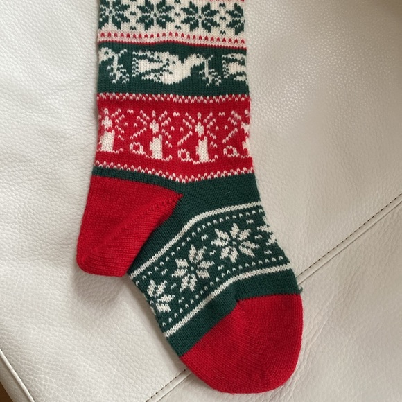Dad Garnet Hill Christmas Wool Stocking - Picture 5 of 9